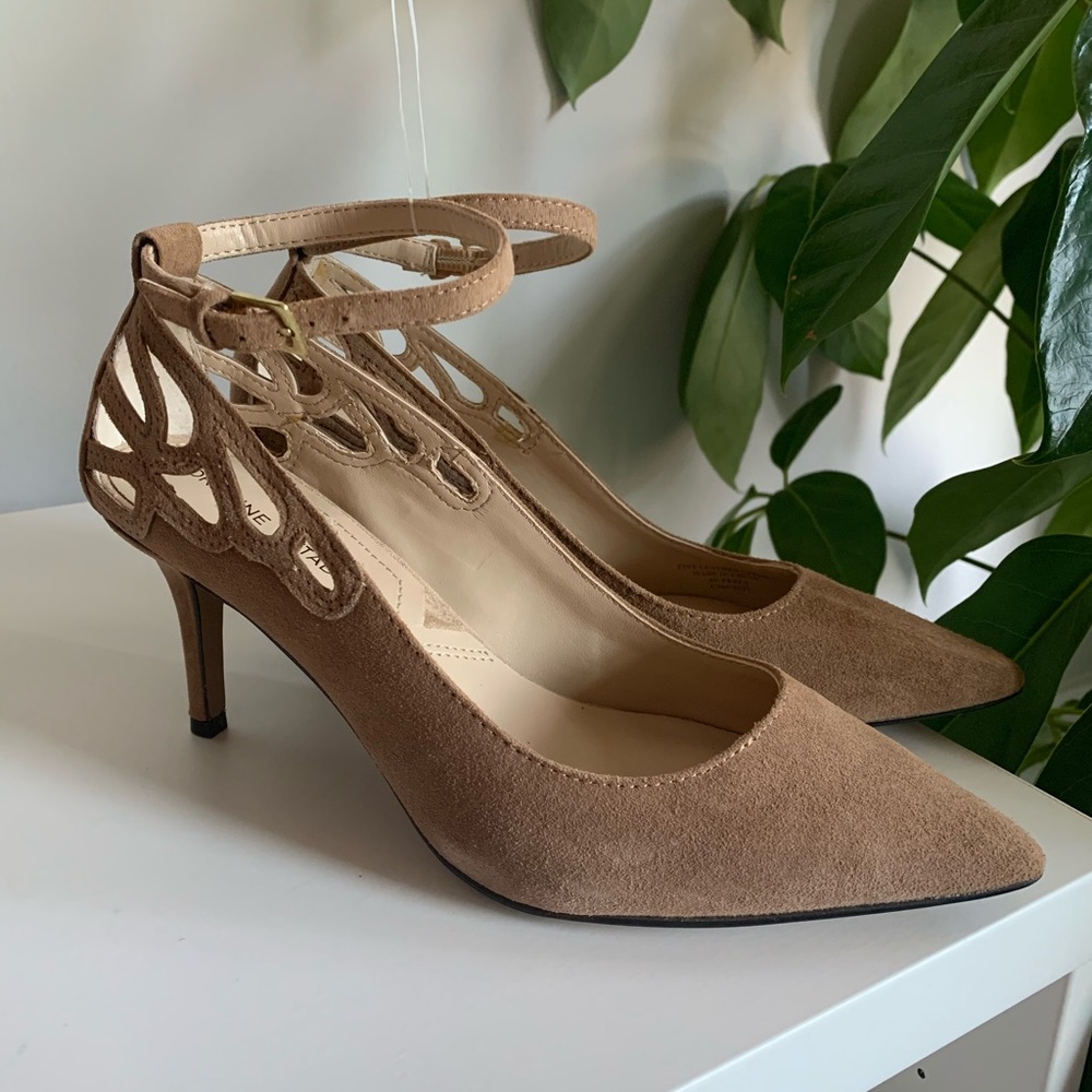 Size 7 Tan Suede Heels